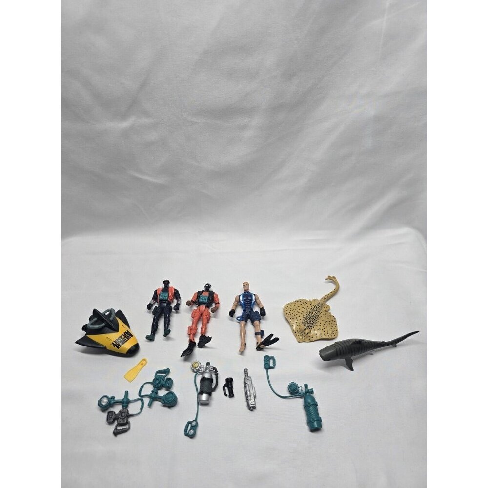 Chap Mei Scuba Diver Action Figure Lot Of Assorted Characters And Accessories